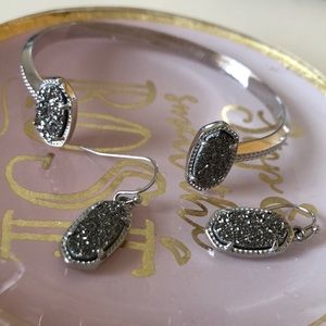 Kendra Scott druzy stone bracelet and earrings!